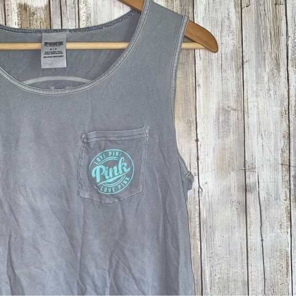 PINK Grey Back Logo Tank - Picture 2 of 5